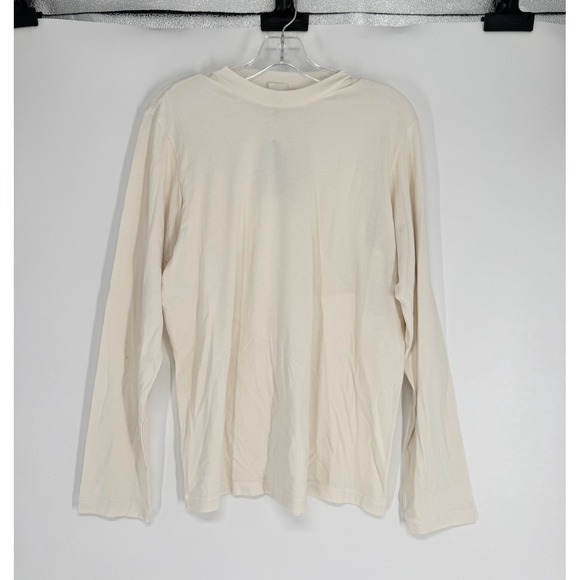 SKIMS Tops - SKIMS Boyfriend Long Sleeve T Shirt Womens Size XS Marble Crewneck Off White